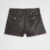 Brown Croc Print Pocket Detail Hotpant Shorts