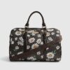 Brown Daisy Monogram Barrell Bag
