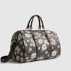 Brown Daisy Monogram Barrell Bag