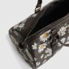 Brown Daisy Monogram Barrell Bag