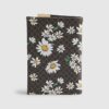 Brown Daisy Monogram Print Passport Holder