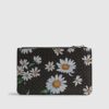 Brown Daisy Monogram Travel Wallet