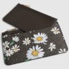 Brown Daisy Monogram Travel Wallet