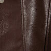 Brown Faux Leather Funnel Neck Jacket