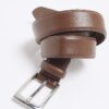 Brown Faux Leather RI Belt