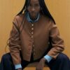 Brown Faux Suede Button Up Trophy Jacket