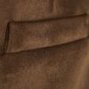 Brown Faux Suede Collarless Blazer