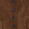 Brown Faux Suede Fitted Blazer