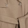 Brown Faux Wool Belted Trench Coat