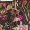 Brown Floral Monogram Buckle Shopper Bag