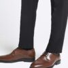 Brown formal derby shoes