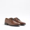 Brown formal derby shoes