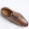 Brown formal derby shoes