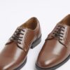 Brown formal derby shoes