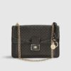 Brown Front Chain Shoulder Bag