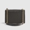 Brown Front Chain Shoulder Bag