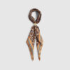 Brown Geometric Chain Print Neck Scarf