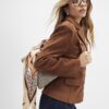 Brown Geometric Floral Neck Scarf