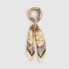 Brown Geometric Floral Neck Scarf