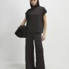 Brown Glitter Wide Leg Trousers