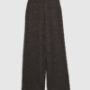 Brown Glitter Wide Leg Trousers