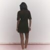 Brown High Neck Cosy Mini Dress