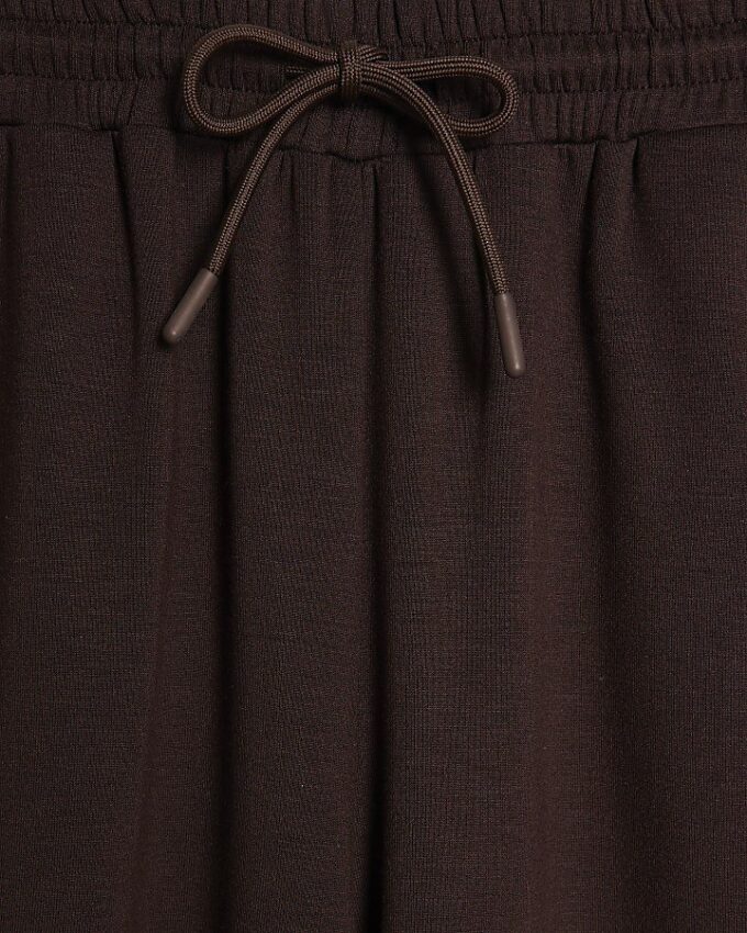 Brown High Waisted Premium Wide Leg Joggers