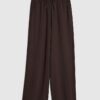 Brown High Waisted Premium Wide Leg Joggers