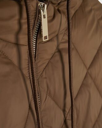 Brown Hooded Puffer Cape Brown Hooded Puffer Cape