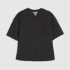 Brown Jacquard Short Sleeve Boxy T-shirt