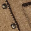 Brown Knitted Long Sleeve Whipstitch Cardigan
