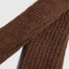 Brown Knitted Ribbed Leg Warmers