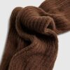 Brown Knitted Ribbed Leg Warmers