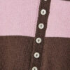 Brown Knitted Striped Cardigan
