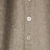 Brown Knitted V Neck Cardigan