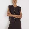 Brown Knitted Waistcoat