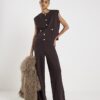 Brown Knitted Waistcoat