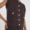 Brown Knitted Waistcoat
