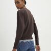 Brown Lace Hem Jumper