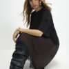 Brown Lace Hybrid T-Shirt Maxi Dress