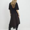 Brown Lace Hybrid T-Shirt Maxi Dress