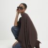 Brown Lace Trim Cape