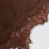Brown Lace Trim Hip Scarf