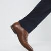 Brown Leather Derby Brogue Shoes