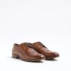 Brown Leather Derby Brogue Shoes