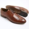 Brown Leather Derby Brogue Shoes