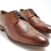 Brown Leather Derby Brogue Shoes