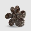 Brown Leopard Print Flower Claw Hair Clip