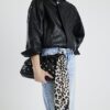 Brown Leopard Print Scarf