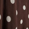 Brown Long Sleeve Spot Print Midi Dress